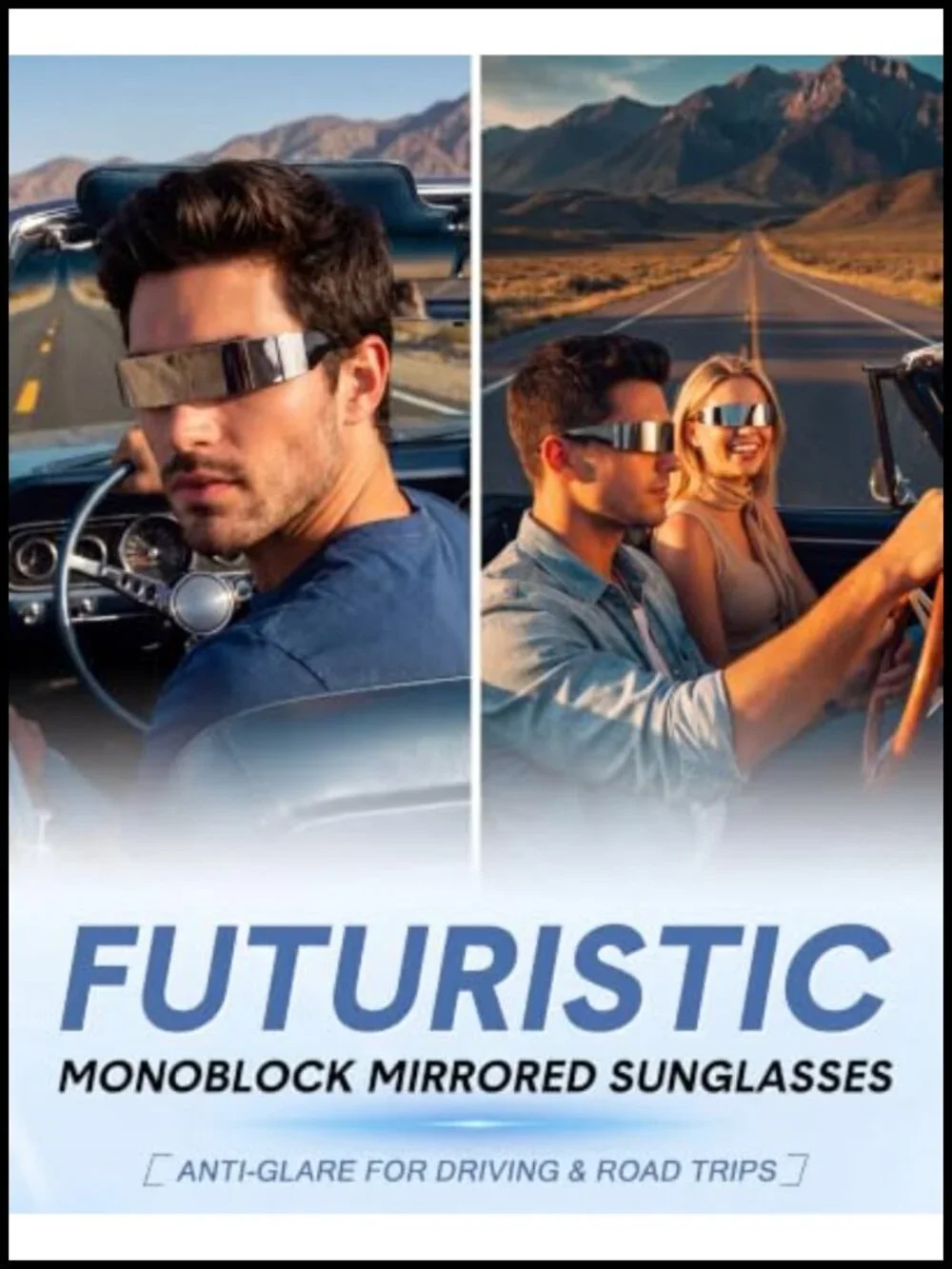 6 Pairs Retro Futuristic Visor Sunglasses for Parties Festivals Cosplay Costume